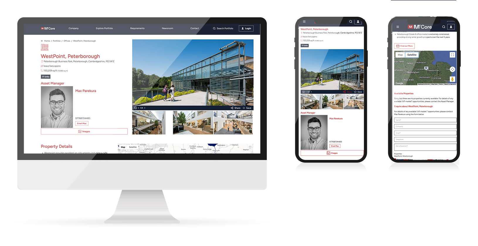 MCore property details and enquiry experience